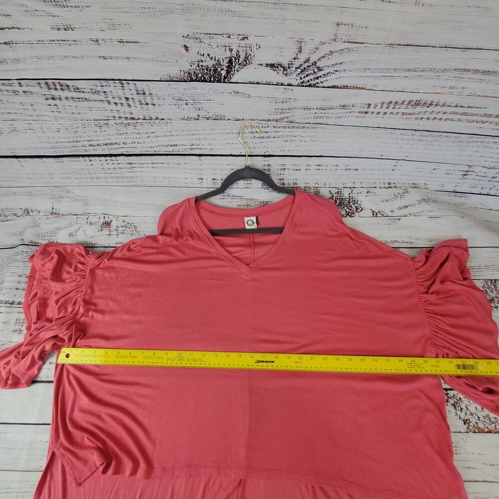 Akemi + Kin Pink Flutter Cape Poncho Top XS/S Whimsy Fairy Asymmetric Tunic Vaca - Picture 9 of 10